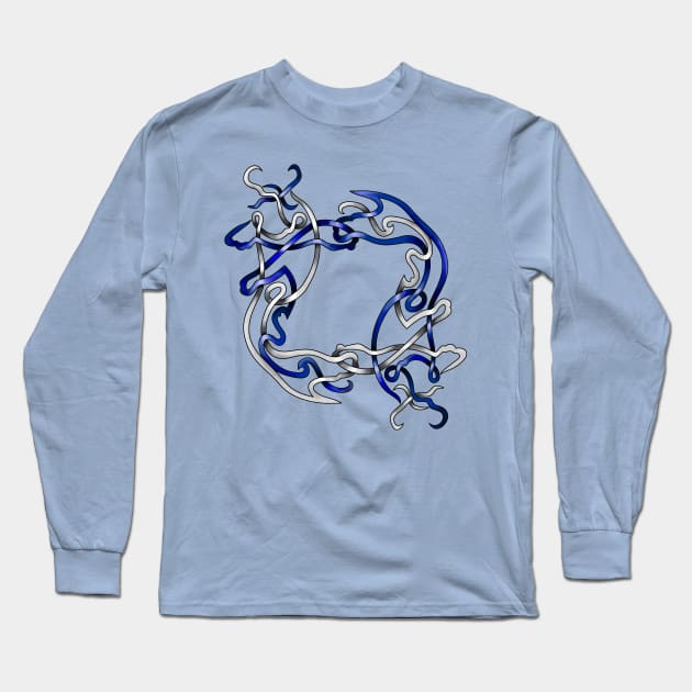 Blue Koi Long Sleeve T-Shirt by KnotYourWorld4